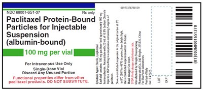 Paclitaxel Vial Container Label (Paclitaxel Protein Bound Particles For Inj Susp Vial Rev 0325)
